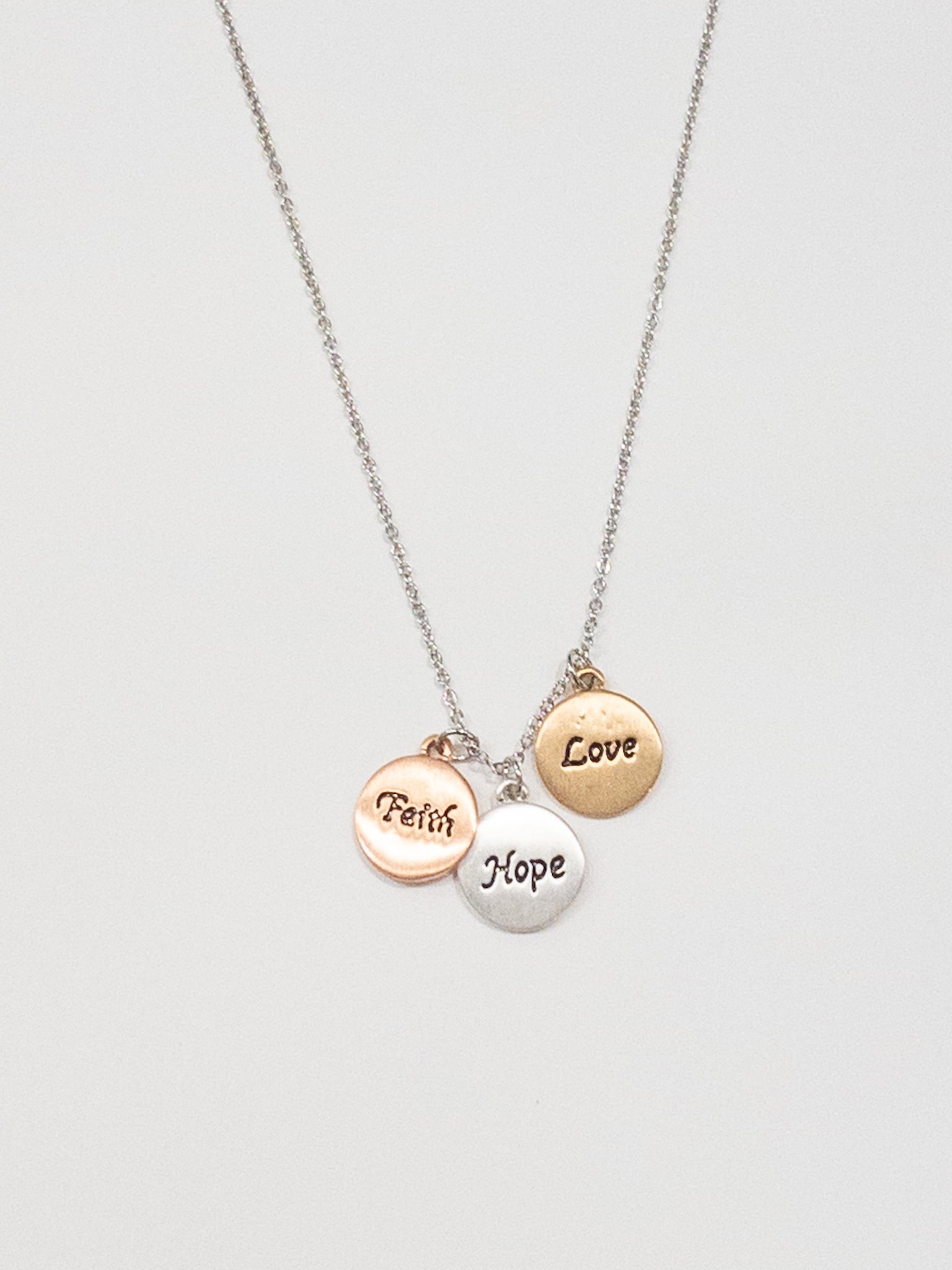 Faith, Hope, Love Necklace – Ardor Boutique - Main Image