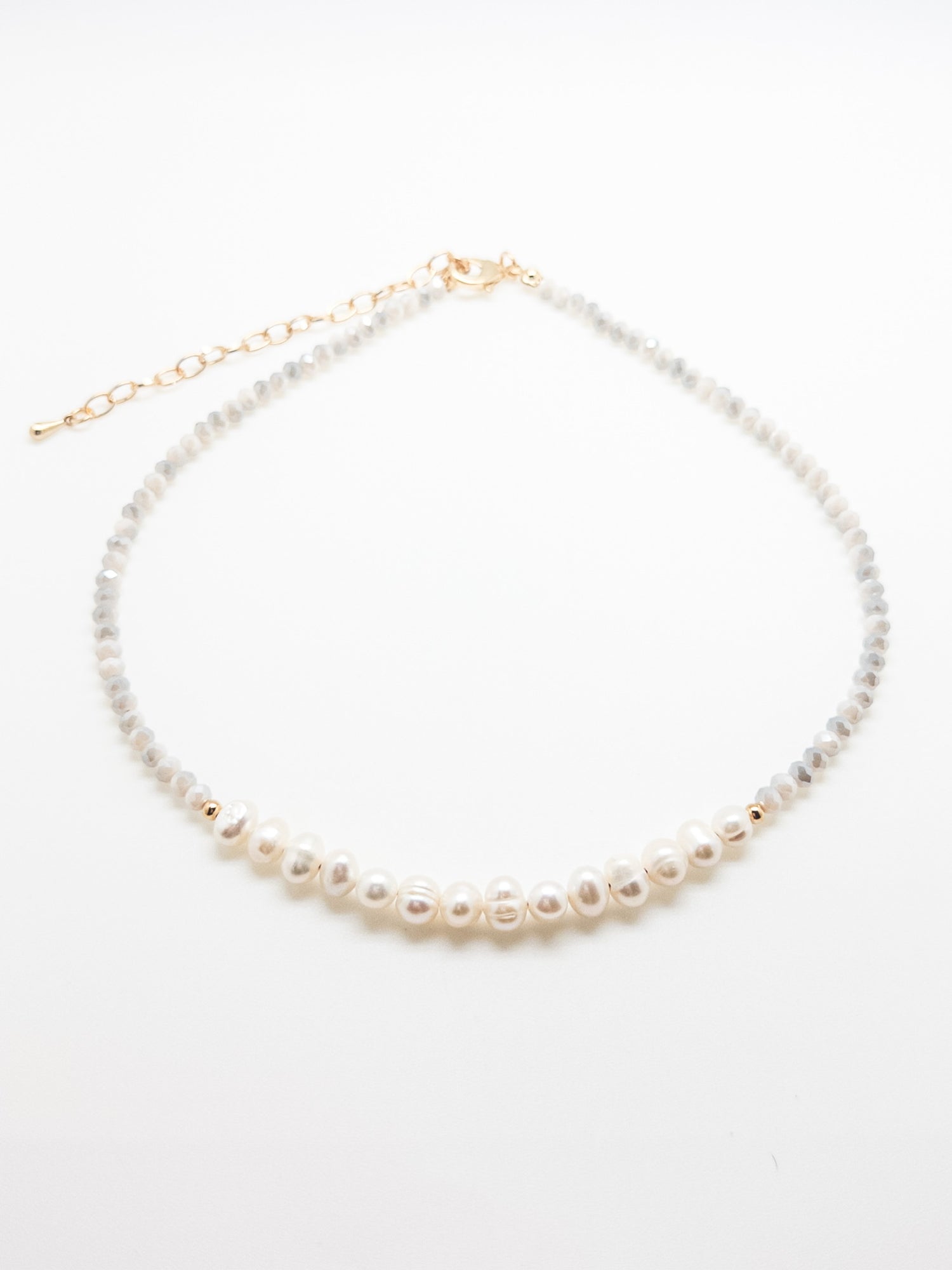 Hosanna Necklace in Light Gray