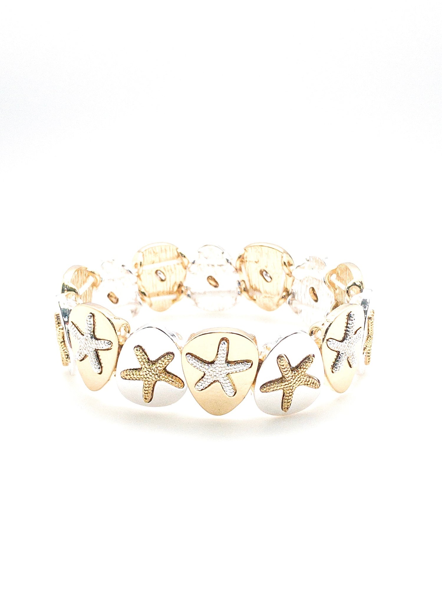Starfish bracelet- gold and silver