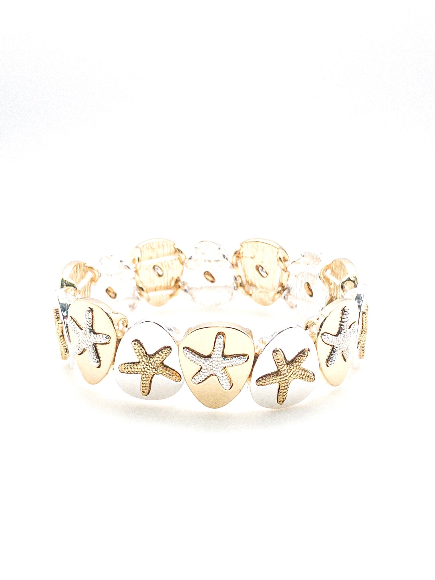 Starfish bracelet- gold and silver 