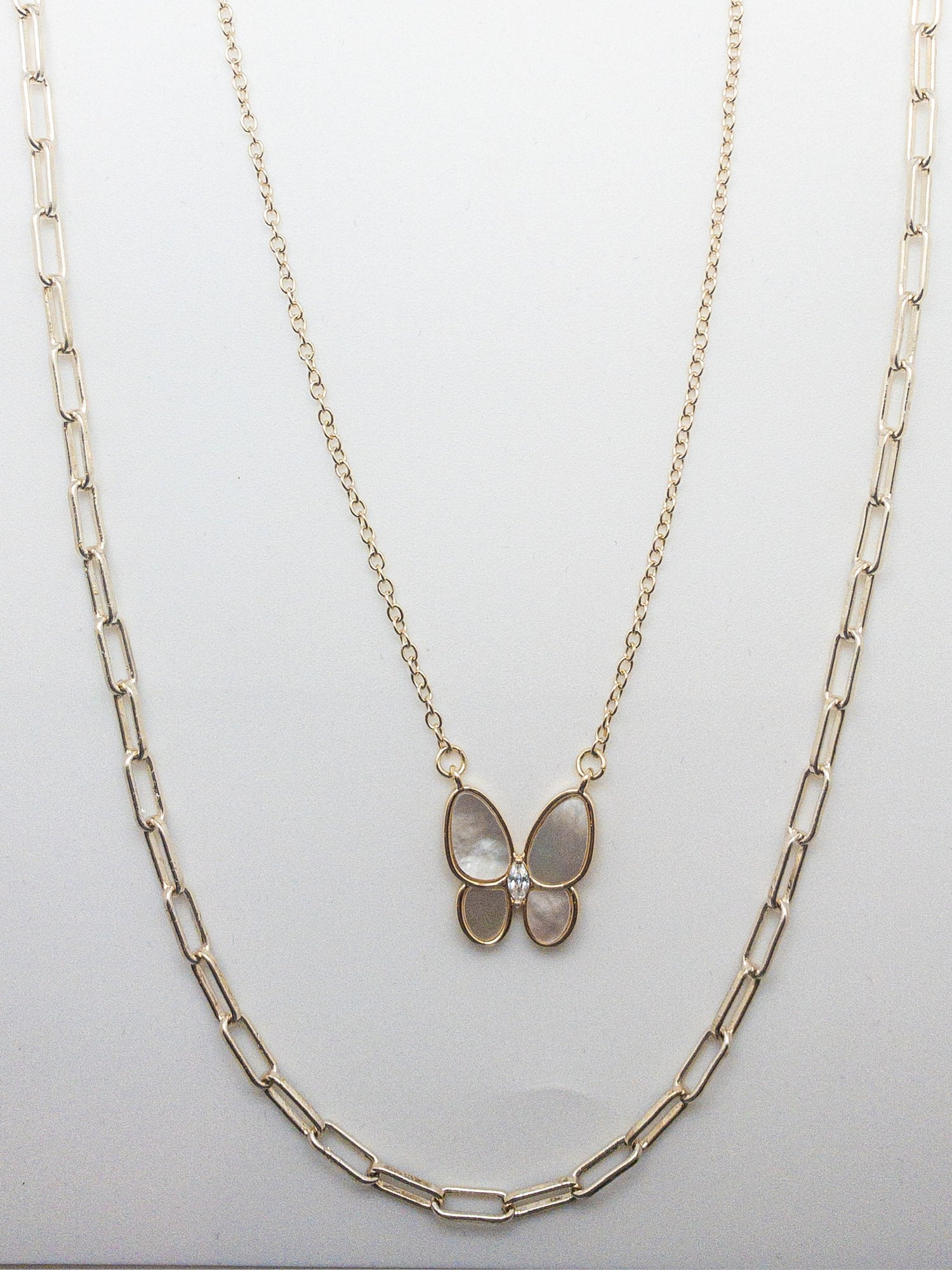 Layered Butterfly Necklace