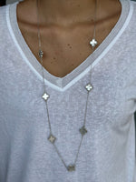 Cece Silver Clover Necklace