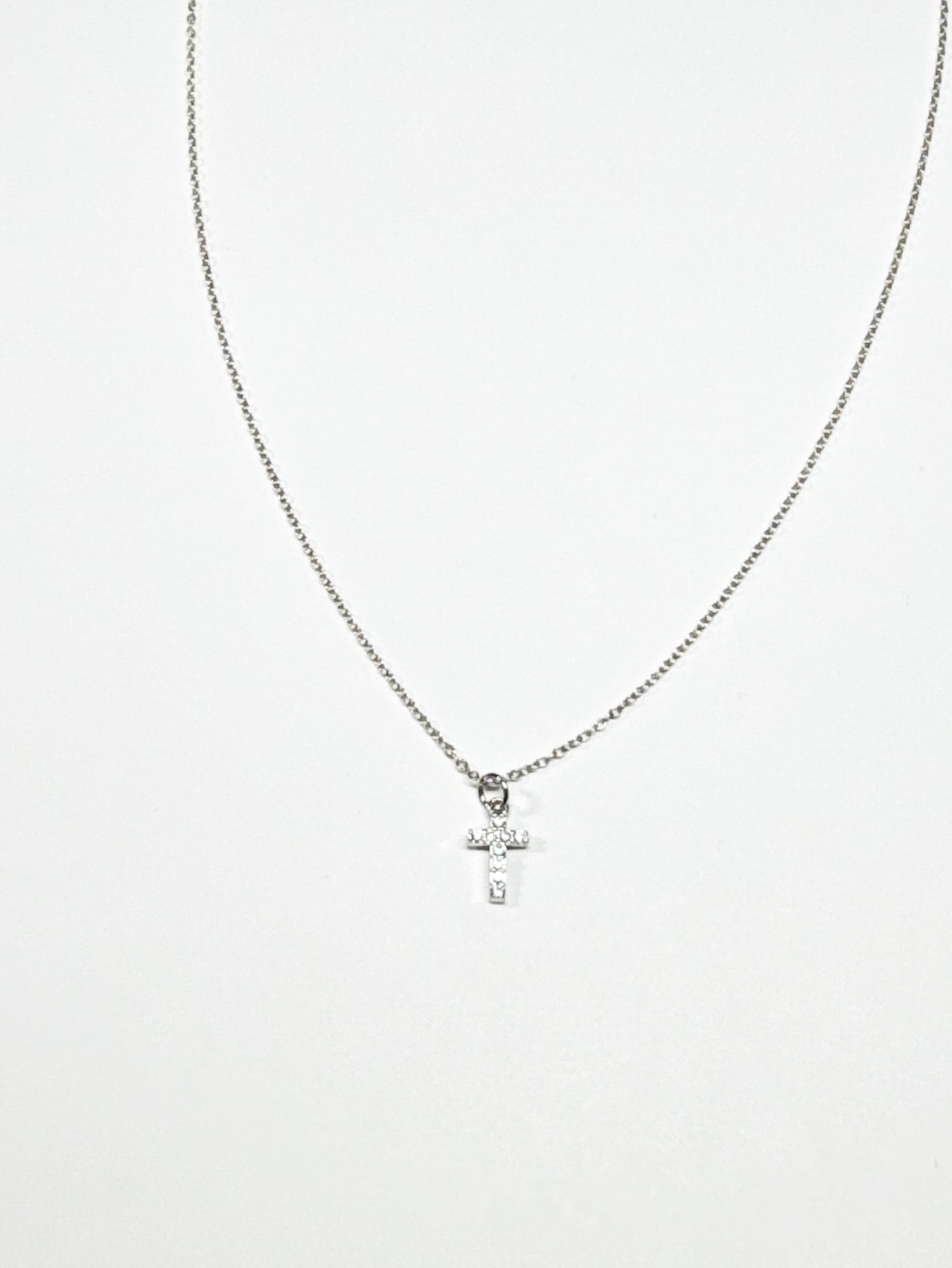 Eliana Small Cross Necklace in Sterling Silver