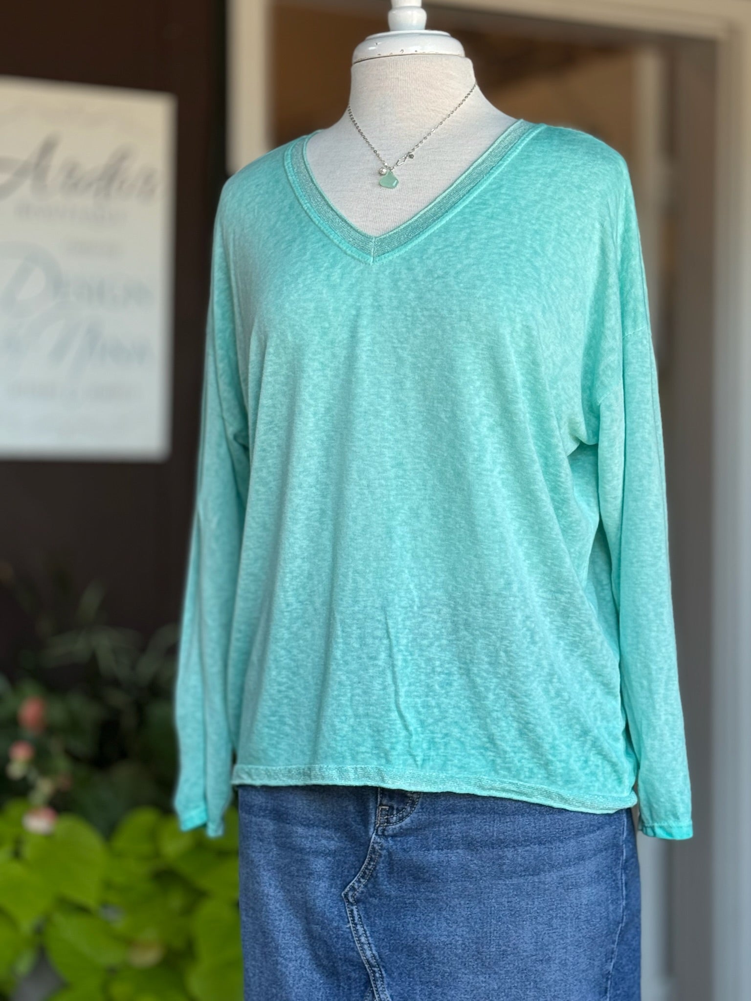 Grace Lightweight Sweater in Sea Foam