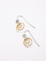 Convergent Circles nh Earrings- 2 tone