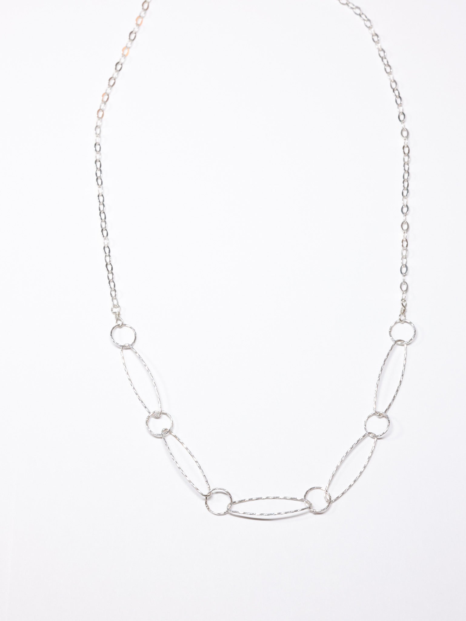 5 Links Necklace -Silver