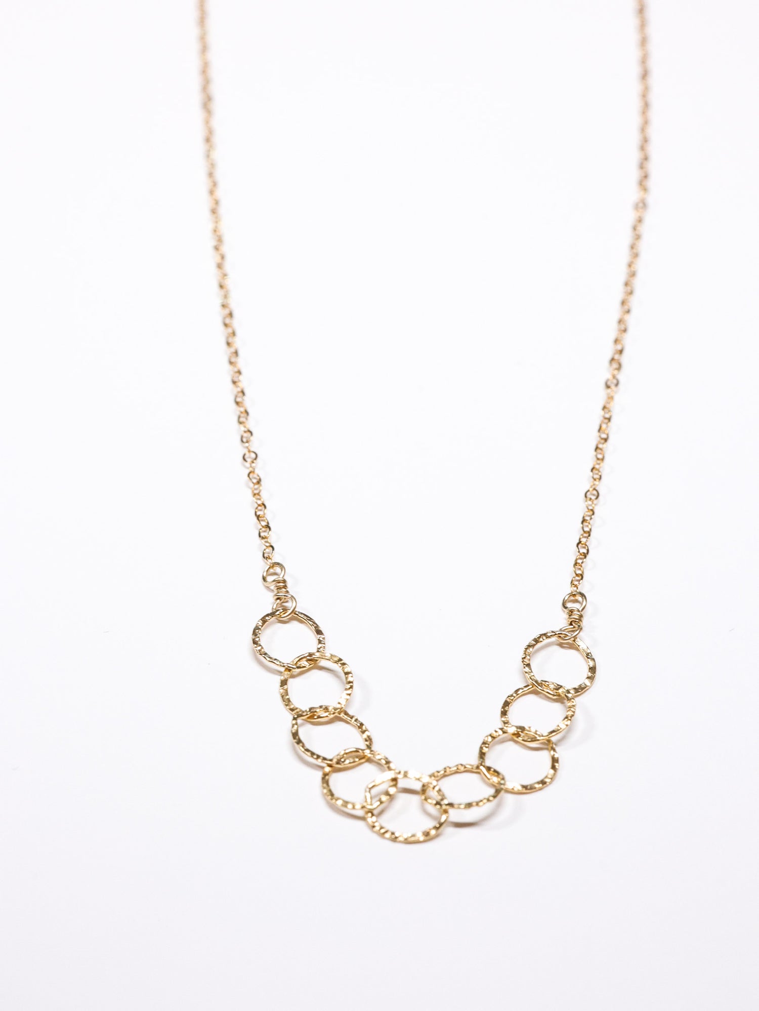 nh Smaller Circles Necklace in Gold Filled