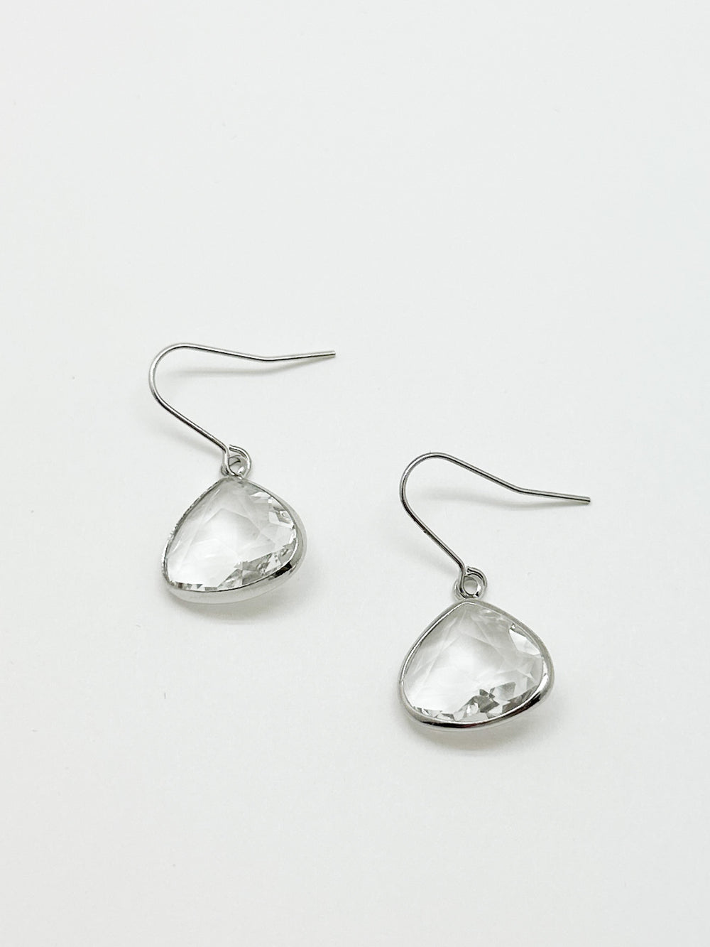 Kassie Earrings - Silver /Clear
