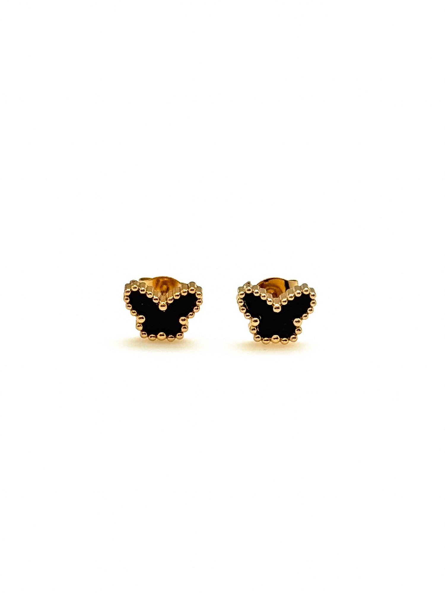 black butterfly studs