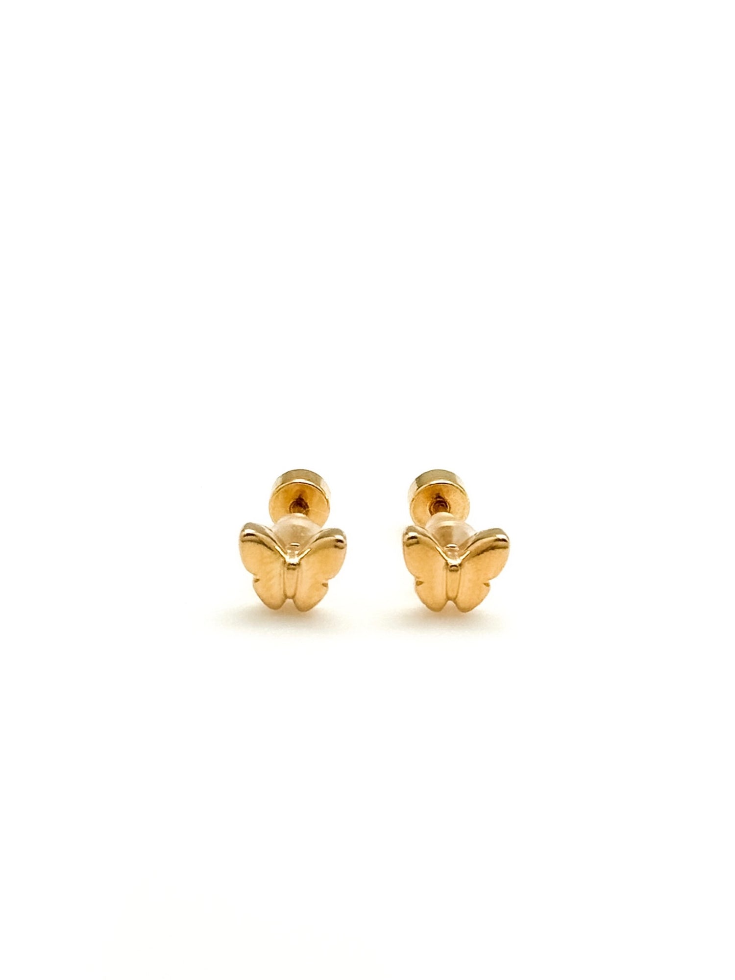 gold butterfly studs