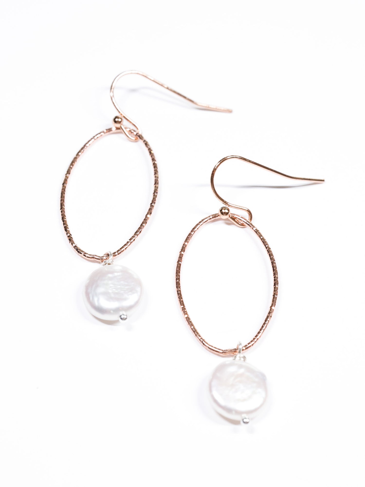 Creamy white pearl drop earrings