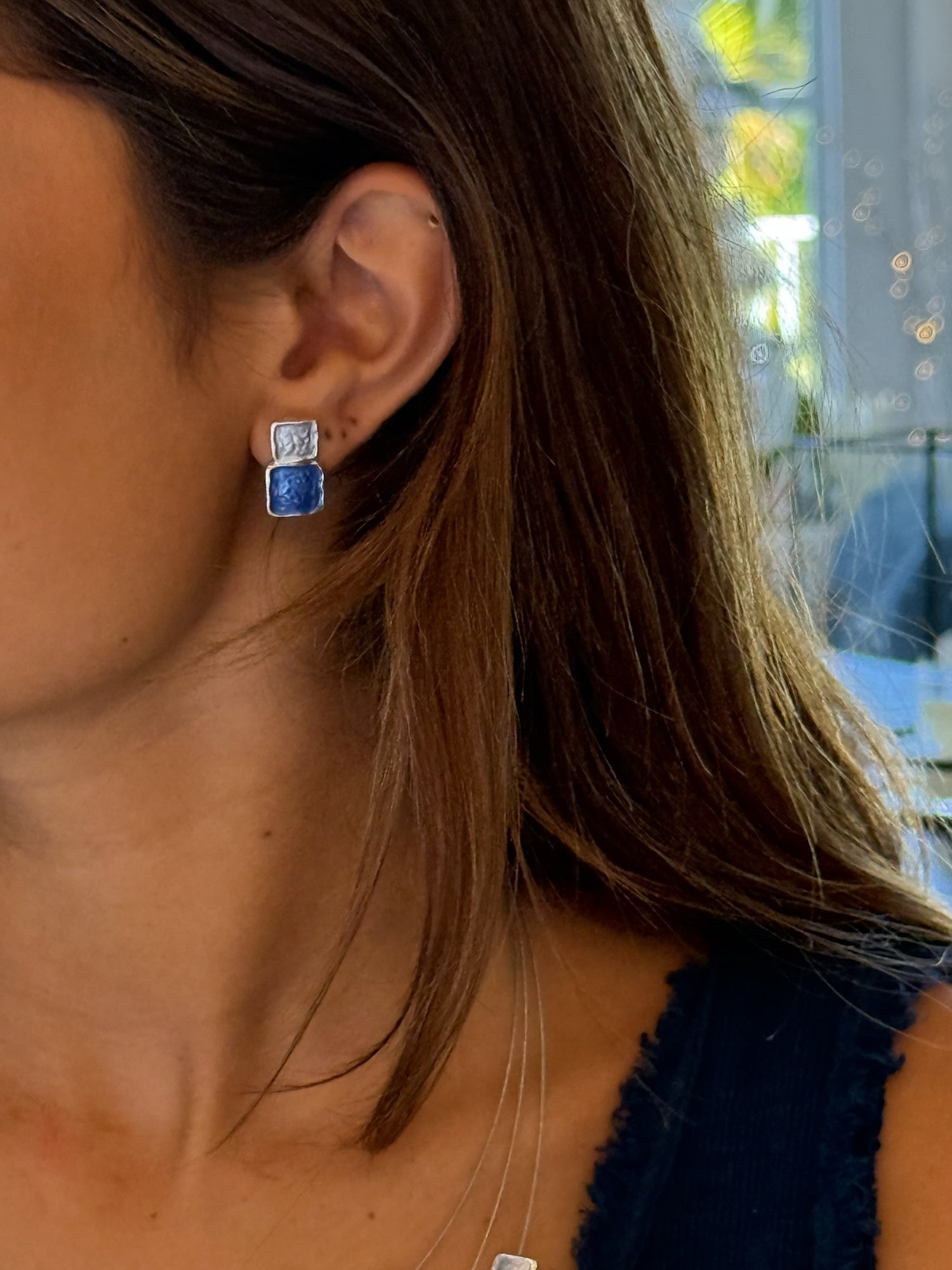 Adriel Earrings in Blue