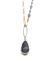 Havana dark druzy nh necklace
