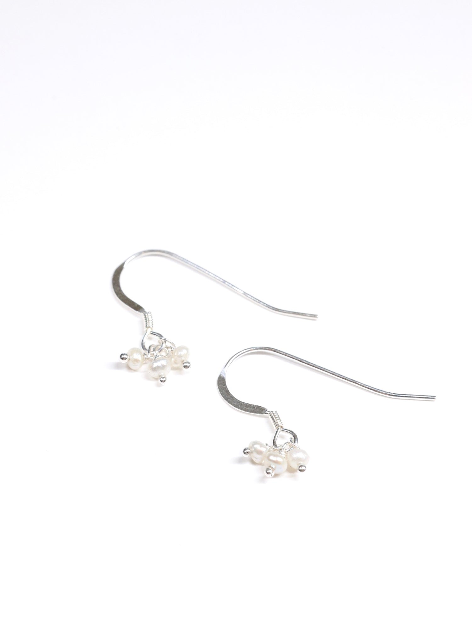 teeny tiny pearl cluster earrings