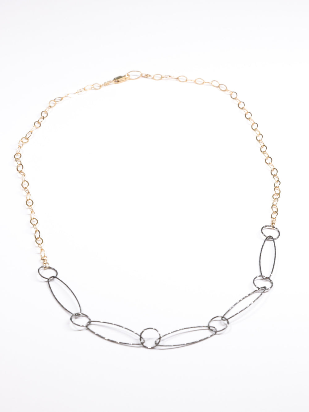 5 links nh necklace -Black & Gold
