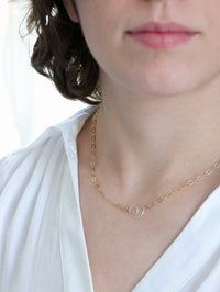 Necklace shown on model
