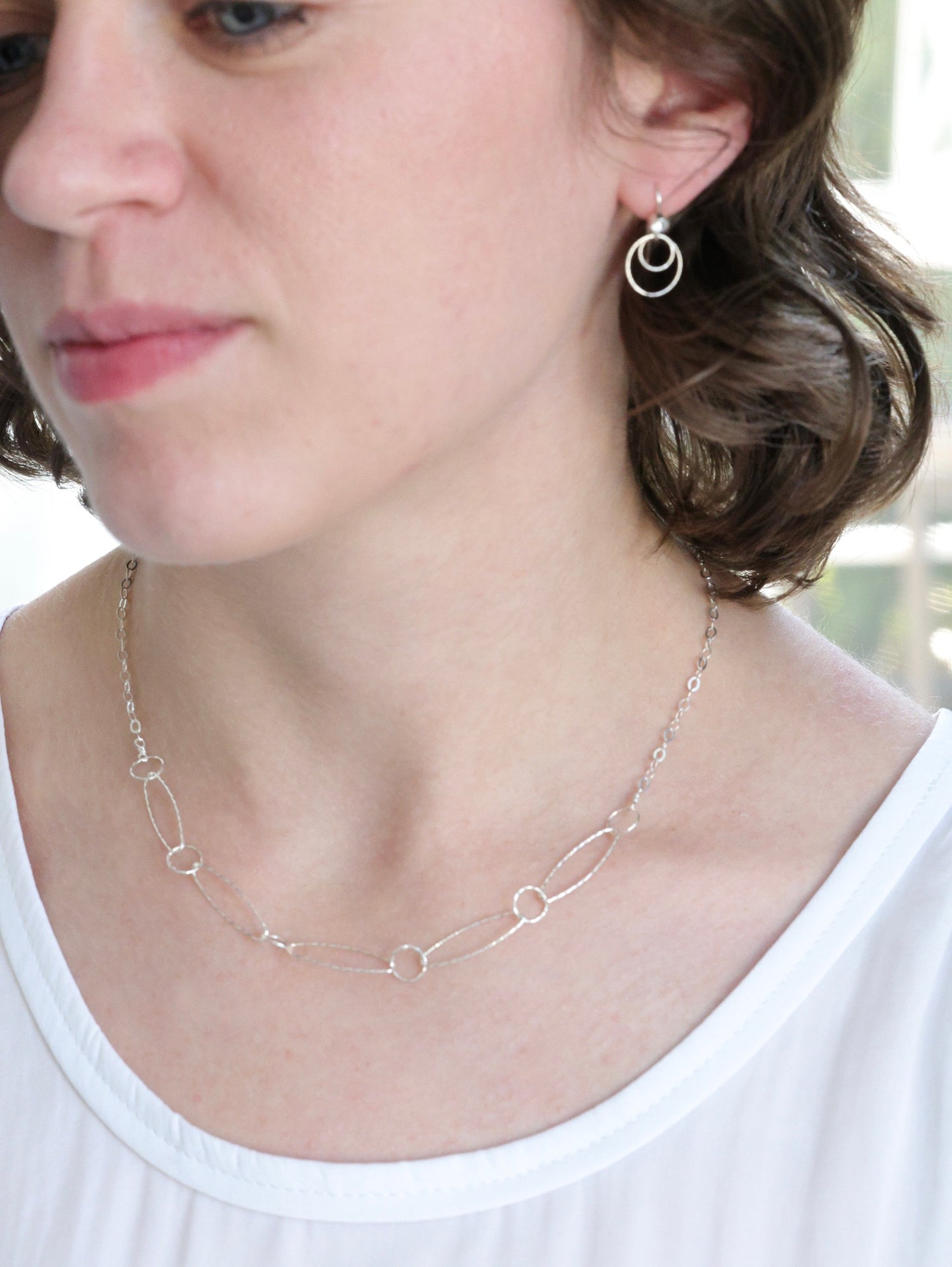 5 Links Necklace in Silver