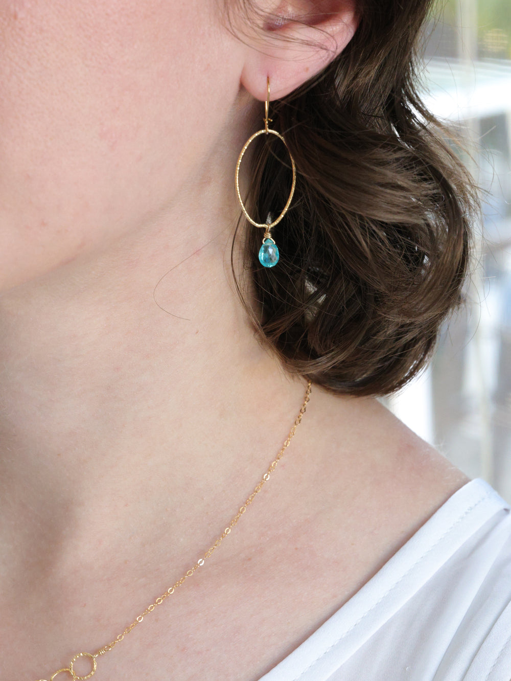 Apatite gold filled nh earrings