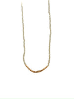 Eva Beaded Necklace with neutral beads and gold-tone accents from Ardor Boutique