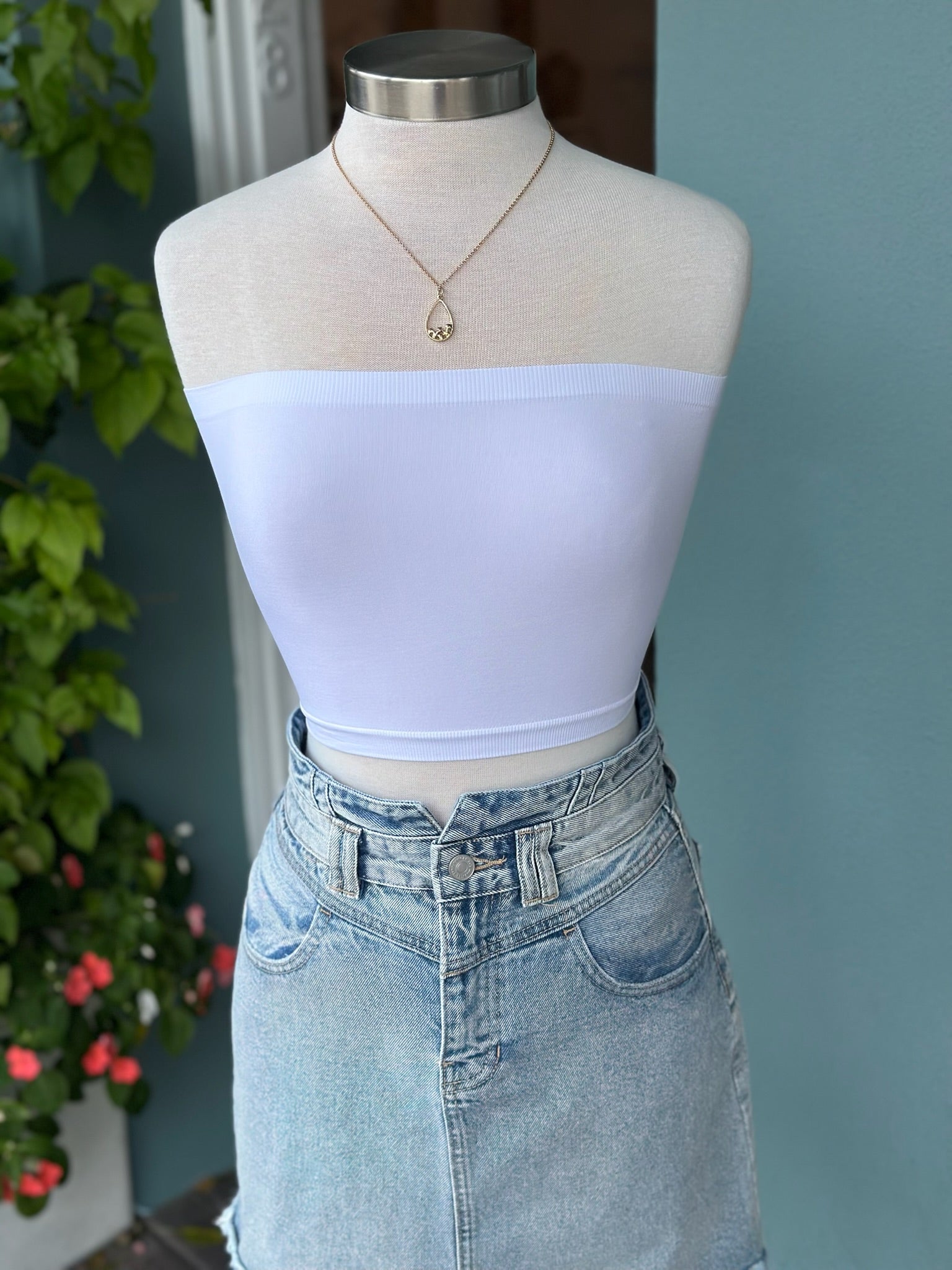 white bandeau front