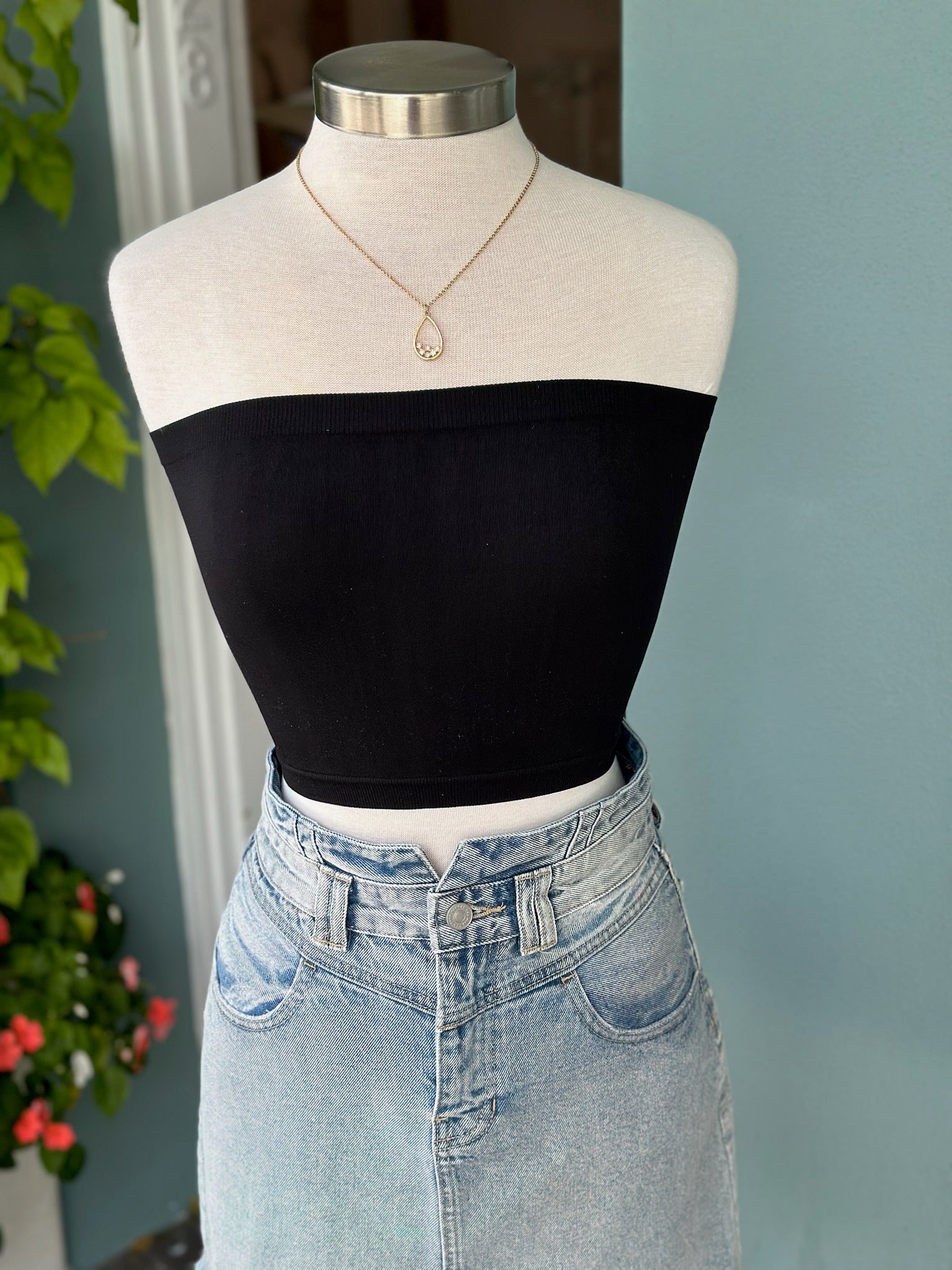 black tube bandeau