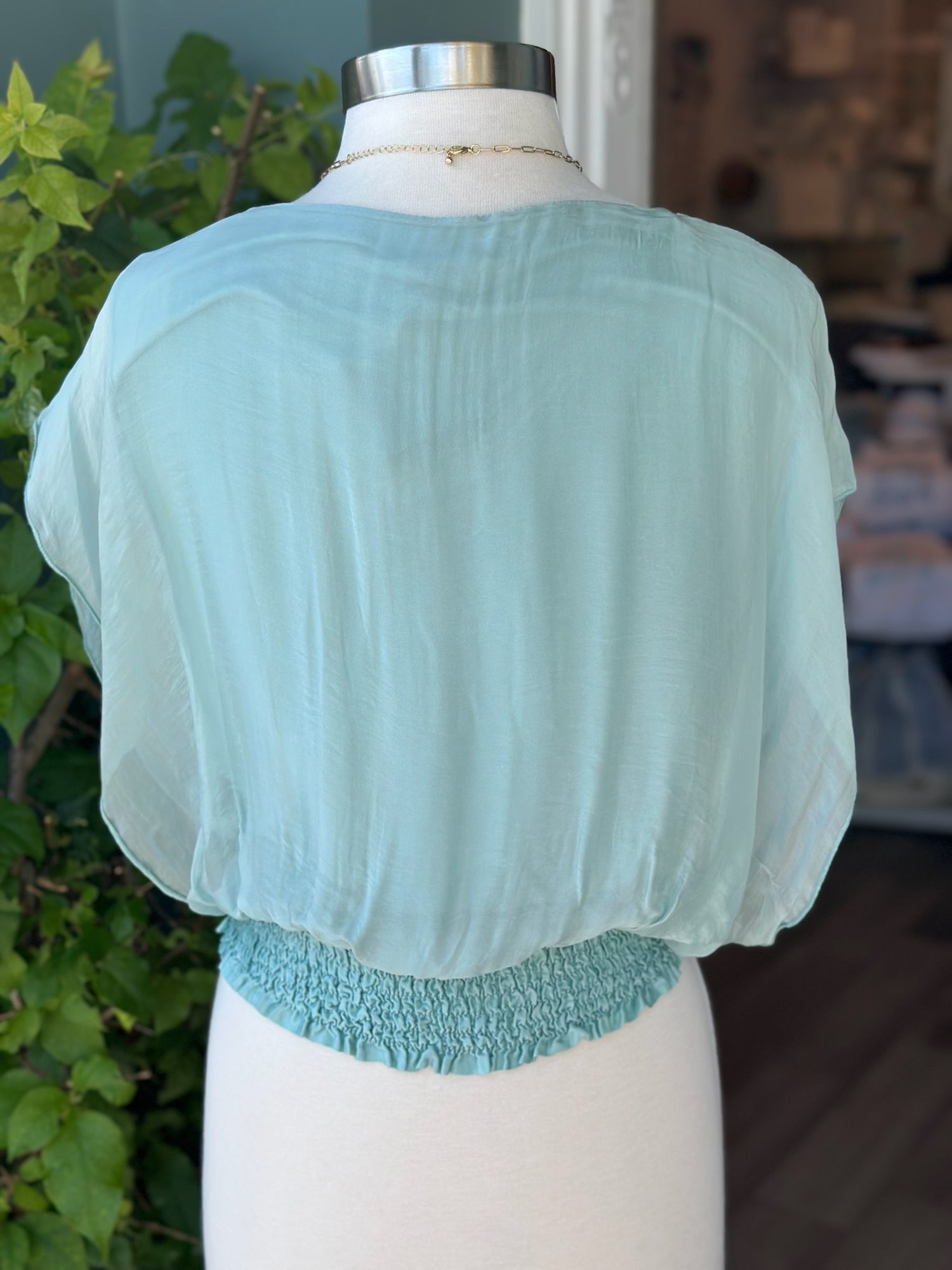 Sea Foam Blouse Back