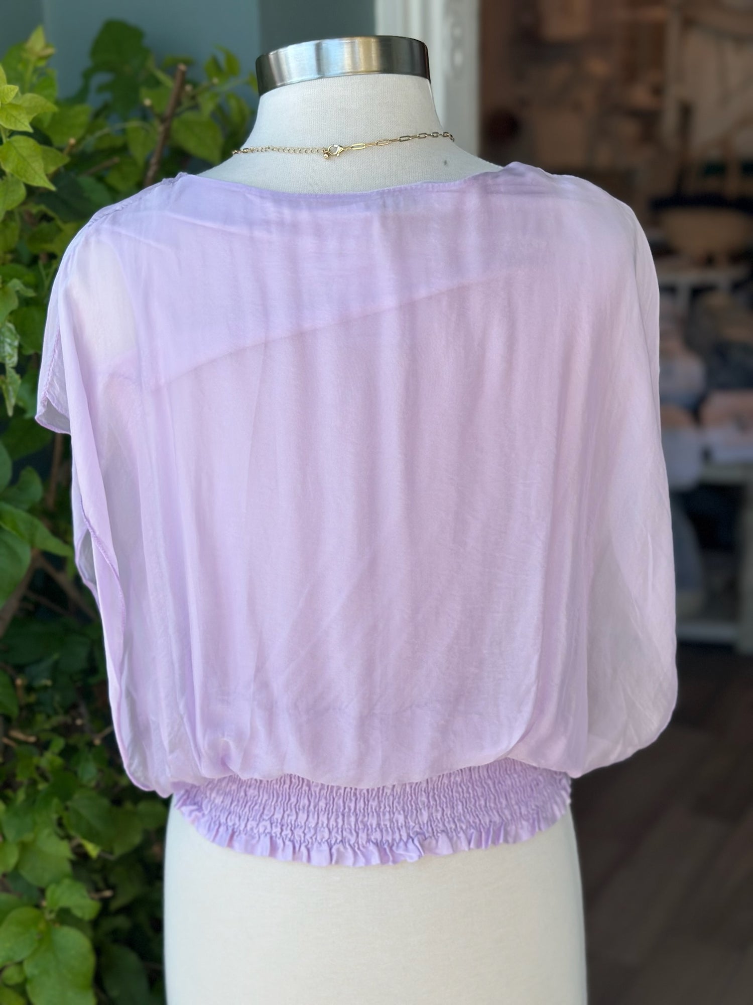 Lavender Blouse Back