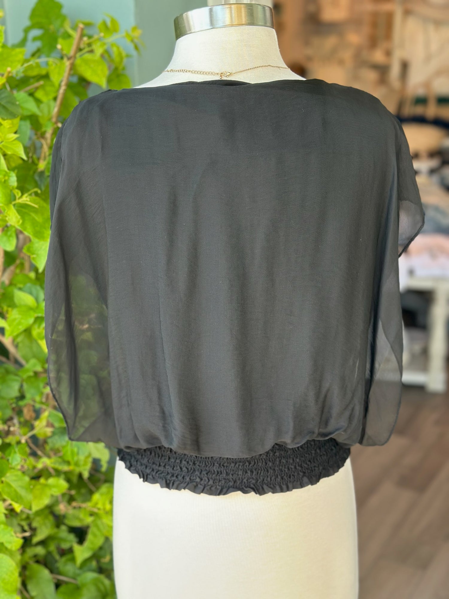 Black Blouse Back