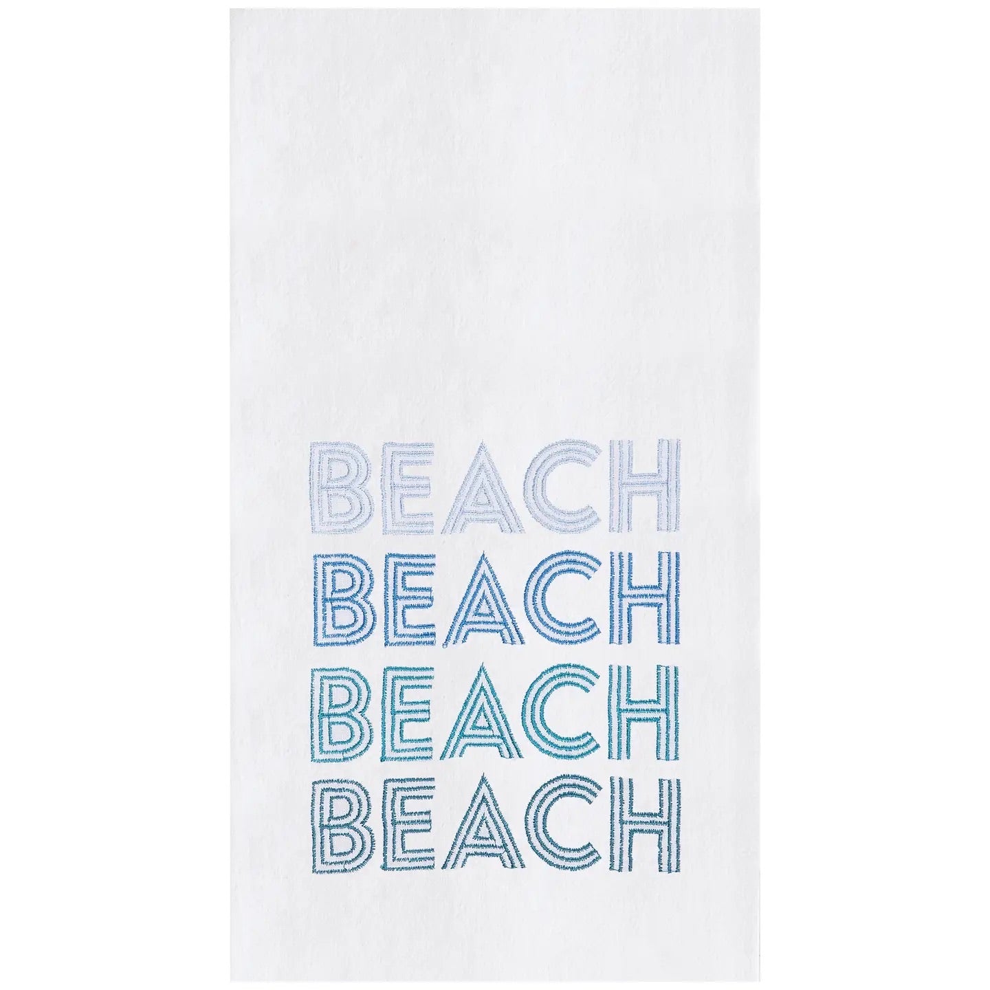 Text 'BEACH' repeated multiple times on a white background