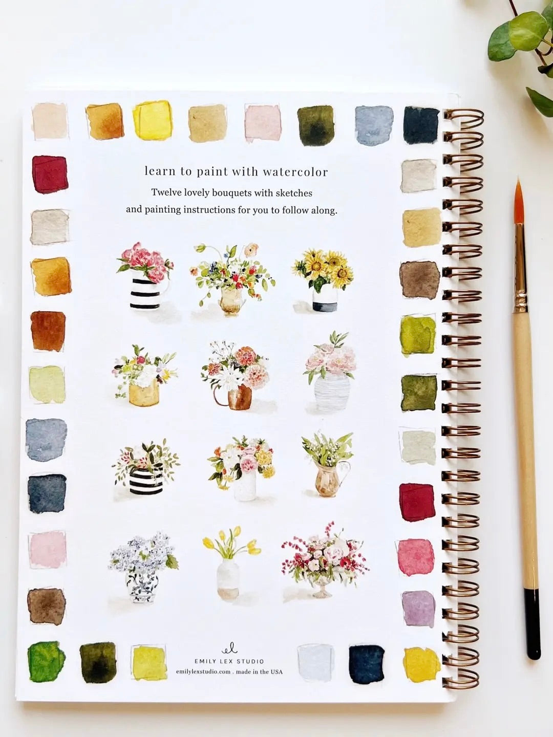 Bouquets Watercolor Workbook