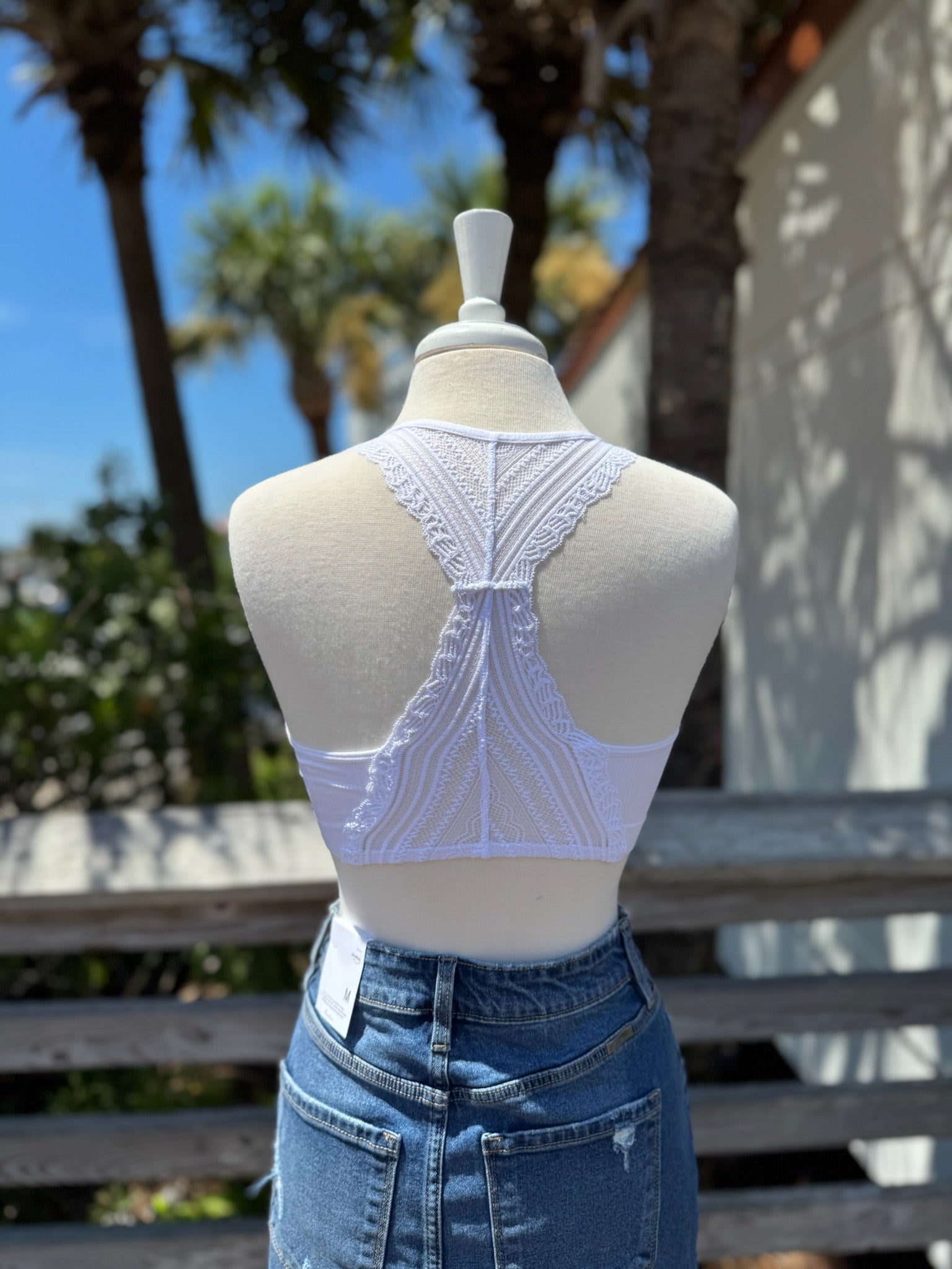 Kira Bralette in White back