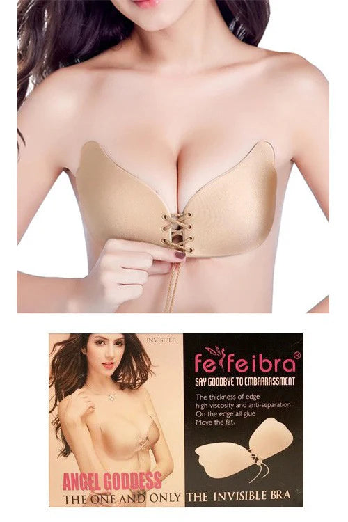 lace-up adhesive bra