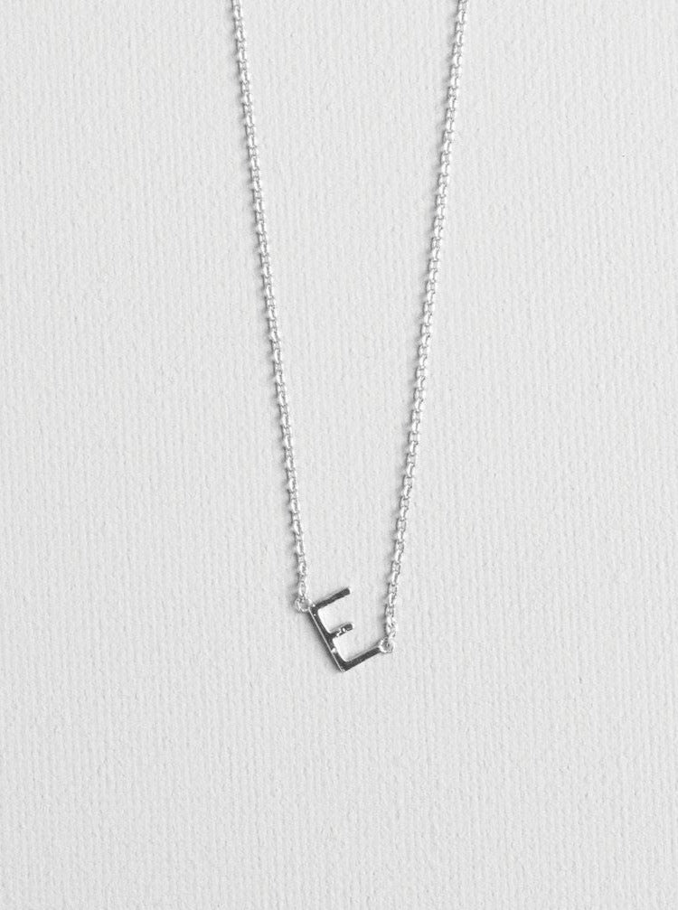 E letter necklace