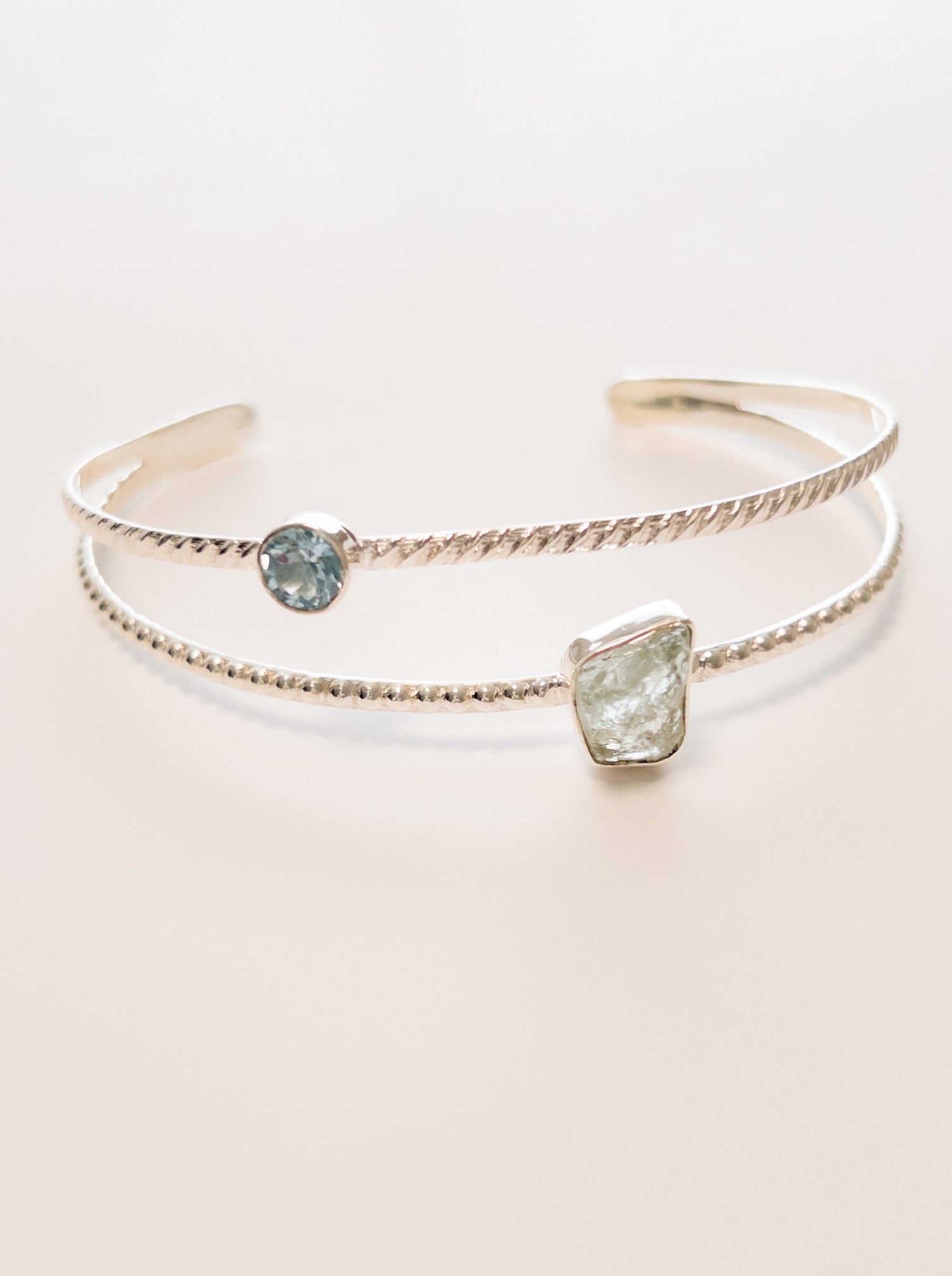 Serenity Rough Aquamarine and Blue Topaz nh Bracelet – Ardor Boutique