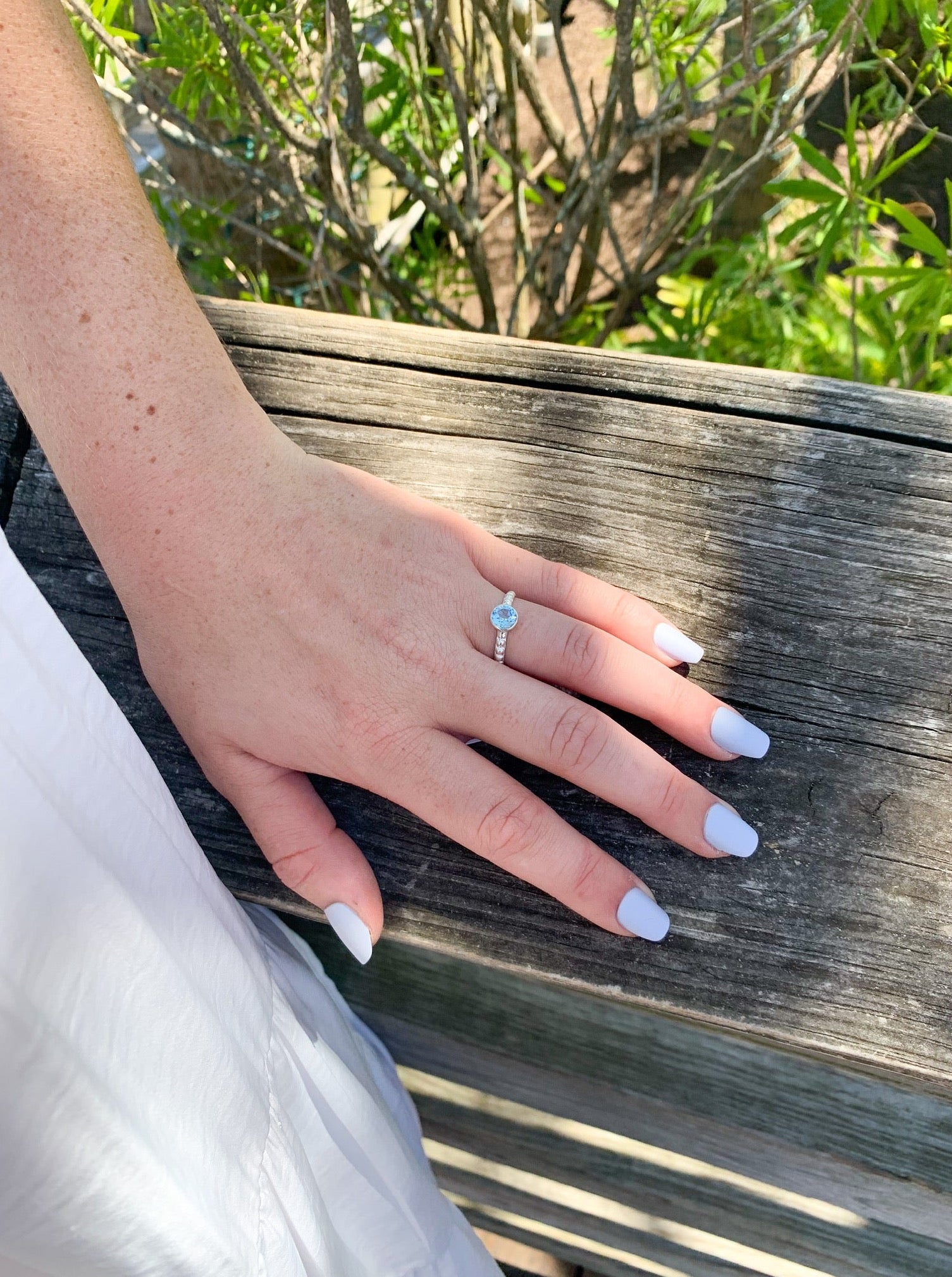 Simplicity Blue topaz nh Ring