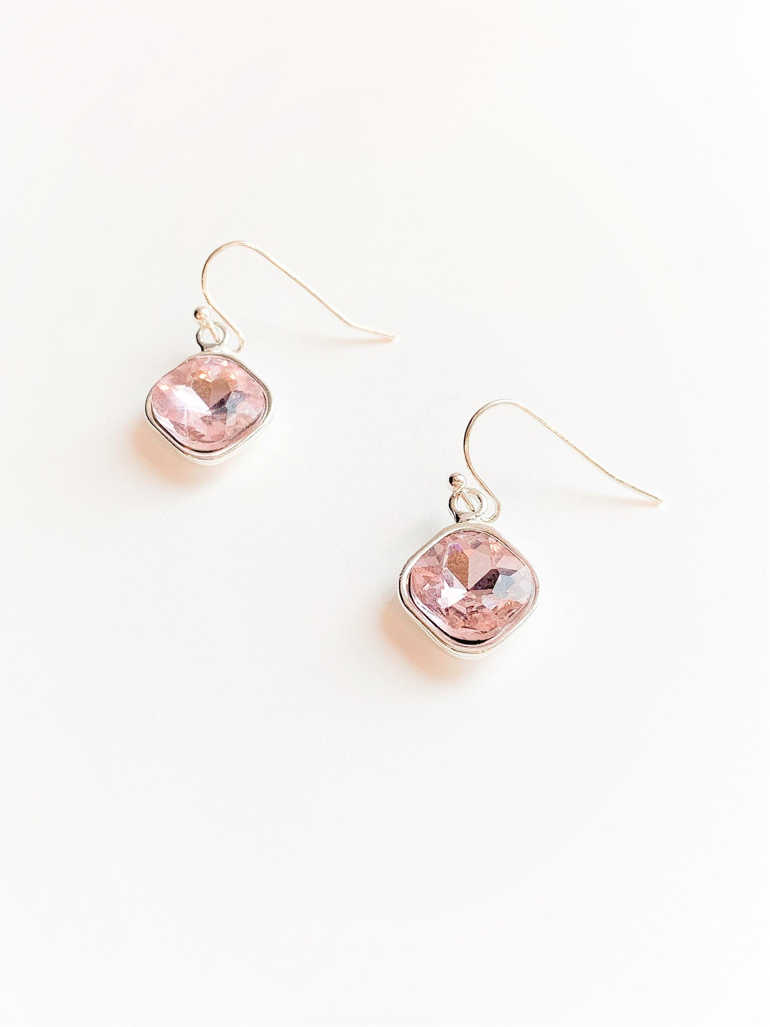 Kayla Earrings in Pink & Silver