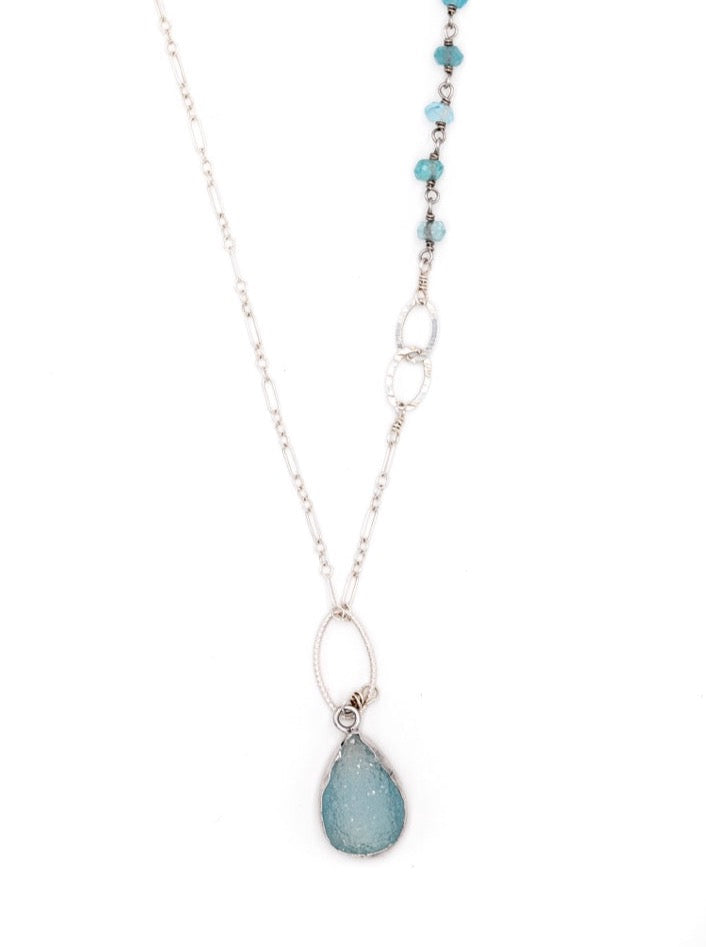 Lana Aqua Druzy nh Necklace
