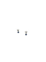ocean blue silver studs