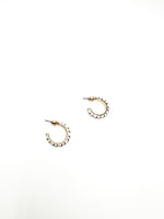white and gold hoops