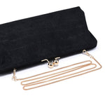 Kristin Faux Suede Clutch in black, Ardor Boutique. 