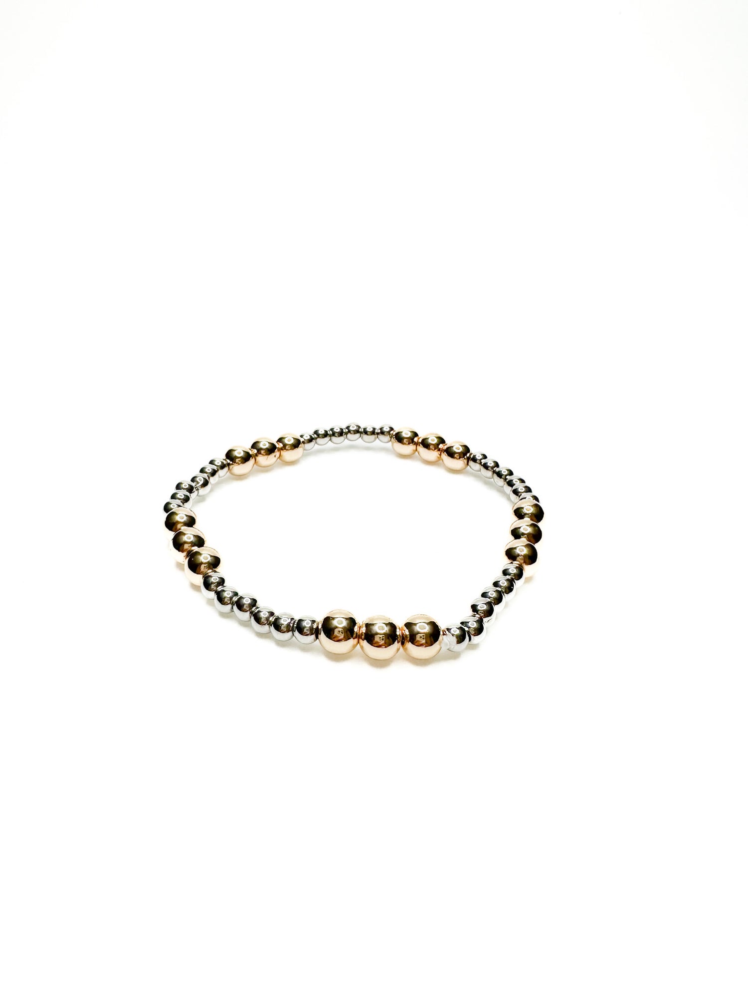 mixed metal beaded bracelet