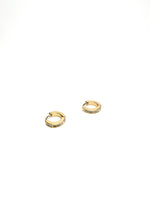 gold sparkling hoops