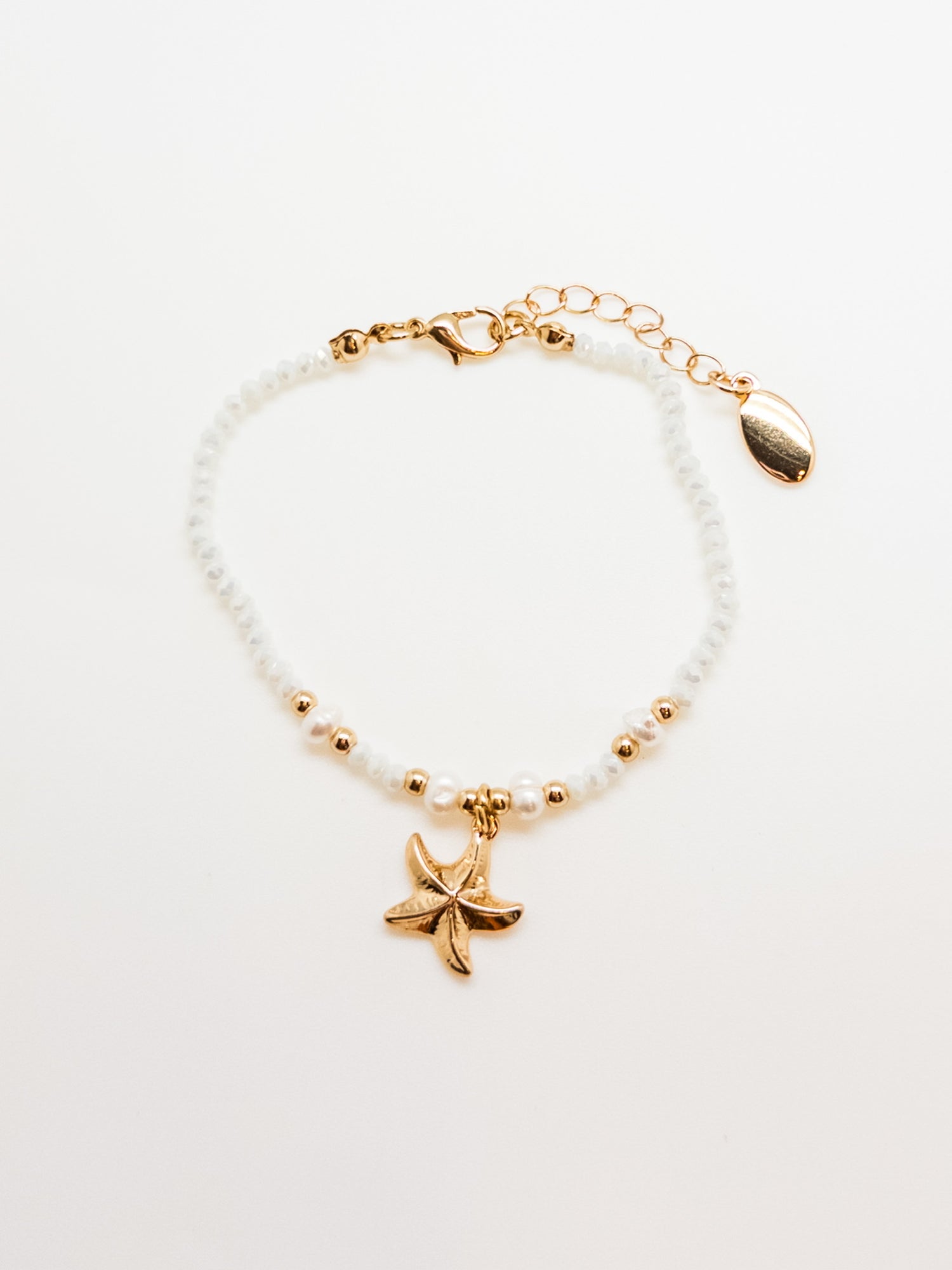 Dinorah Starfish Bracelet in White