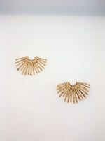 Beige and Gold Earrings