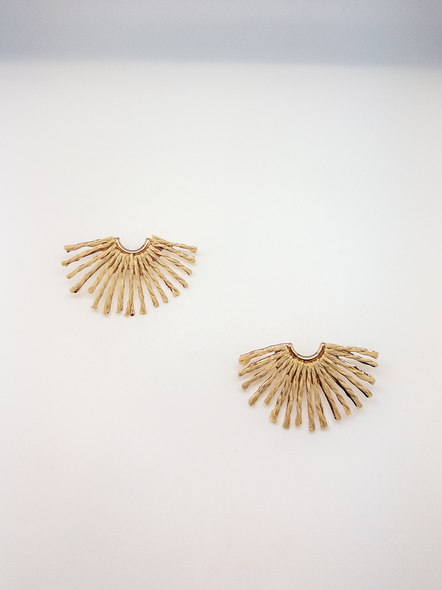 Beige and Gold Earrings