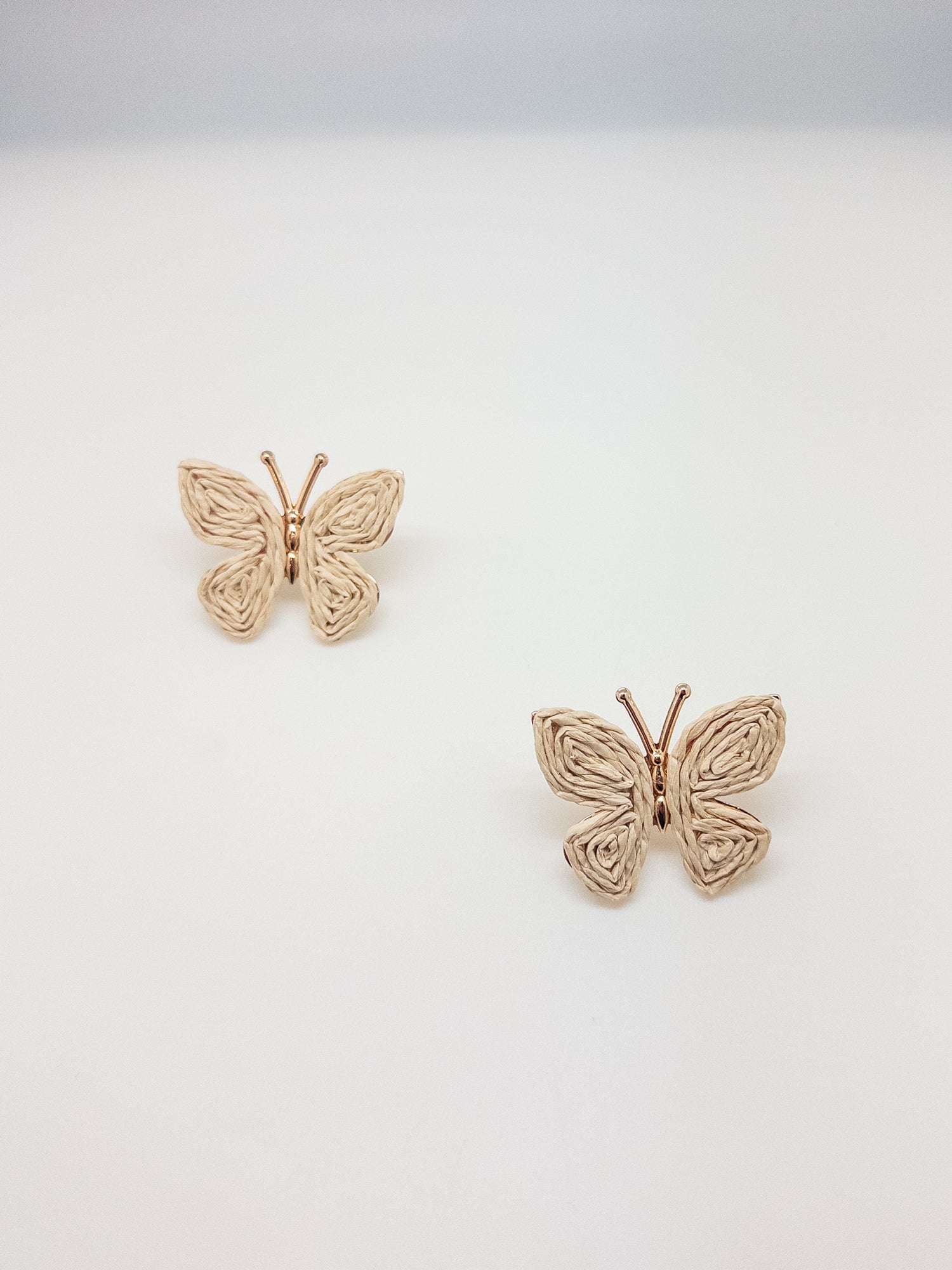 Lena Butterfly Earrings in Tan