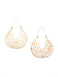 Gold dangle hoop earrings 