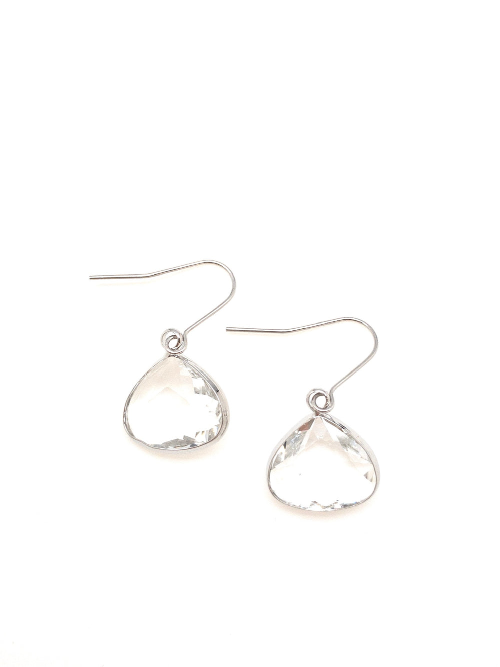 Kassie earrings with silver and clear glass
