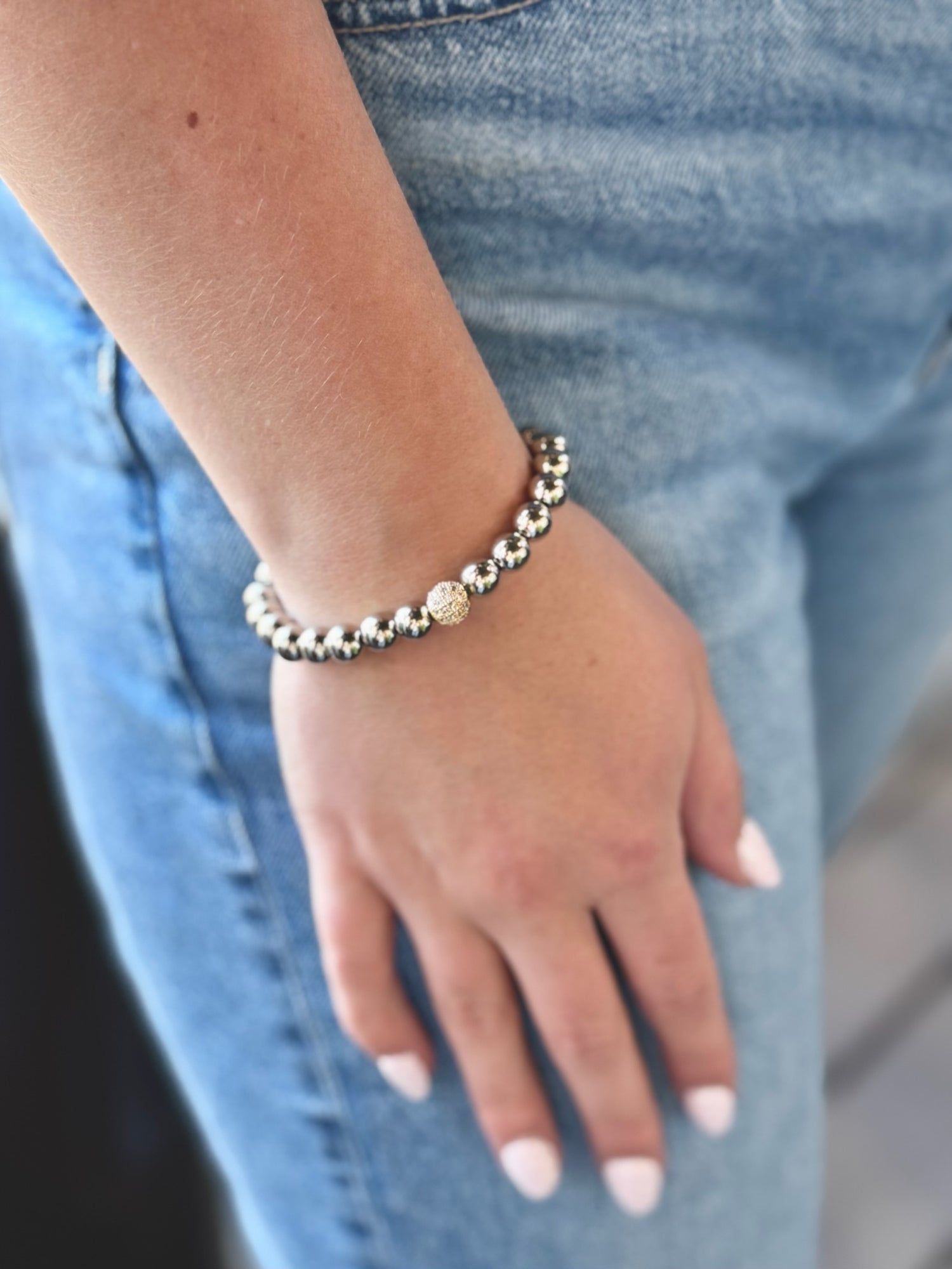 Amy Large Bracelet in Silver