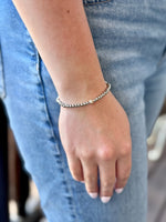 Amy Small Beaded Bracelet in Silver